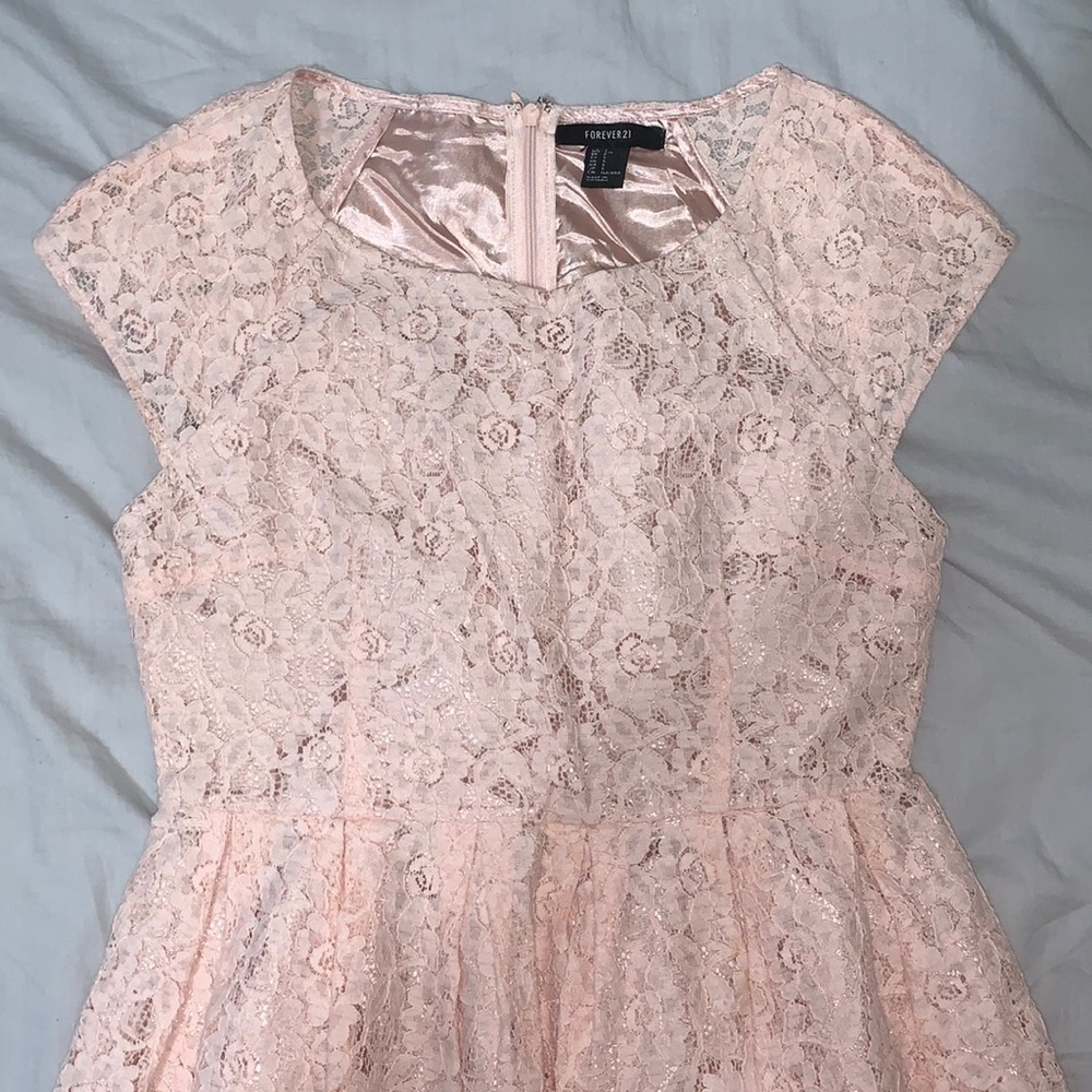 light pink/peach lace dress